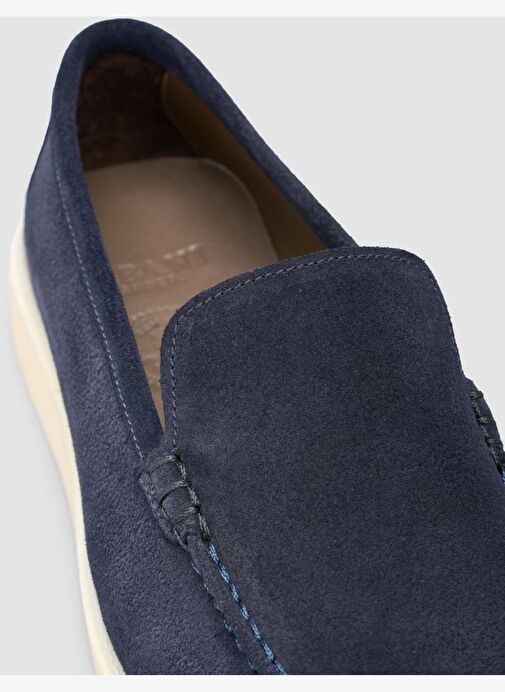 Süet Lacivert Erkek Loafer Ayakkabı - Görsel 7