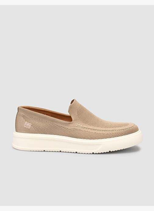 Triko Bağcıksız Bej Erkek Günlük Ayakkabı - Görsel 2