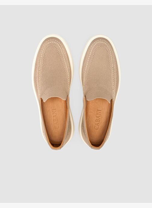 Triko Bağcıksız Bej Erkek Günlük Ayakkabı - Görsel 5