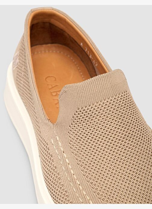 Triko Bağcıksız Bej Erkek Günlük Ayakkabı - Görsel 7