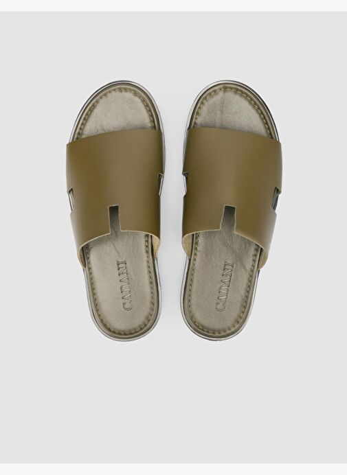 %100 Hakiki Deri Haki Erkek Terlik - Görsel 5