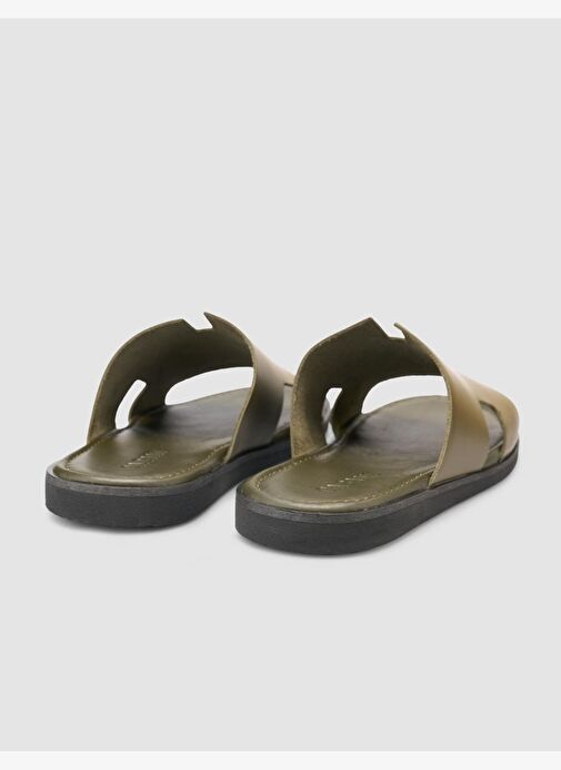 %100 Hakiki Deri Haki Erkek Terlik - Görsel 4