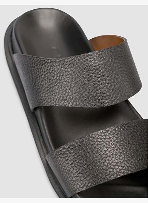 %100 Hakiki Deri Siyah Erkek Terlik - Görsel 7