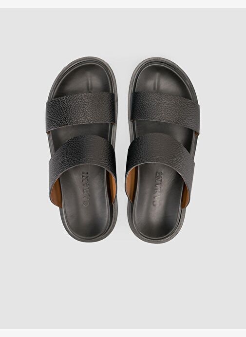 %100 Hakiki Deri Siyah Erkek Terlik - Görsel 5