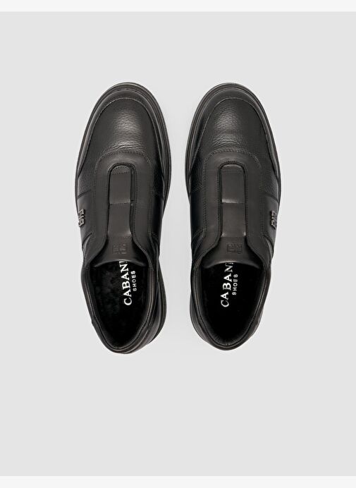 Cabani Hakiki Deri Kürklü Siyah Erkek Spor Ayakkabı - Görsel 5