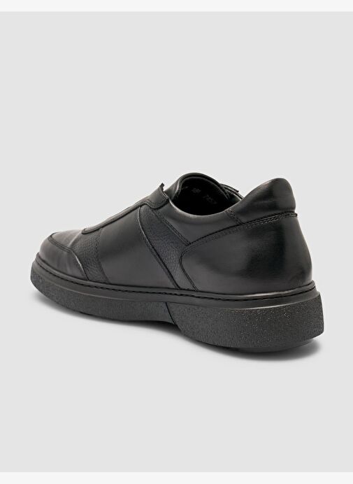 Cabani Hakiki Deri Kürklü Siyah Erkek Spor Ayakkabı - Görsel 2