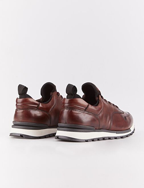 Cabani Ayakkabı Kahverengi Erkek Deri Sneaker 23607 - Görsel 6