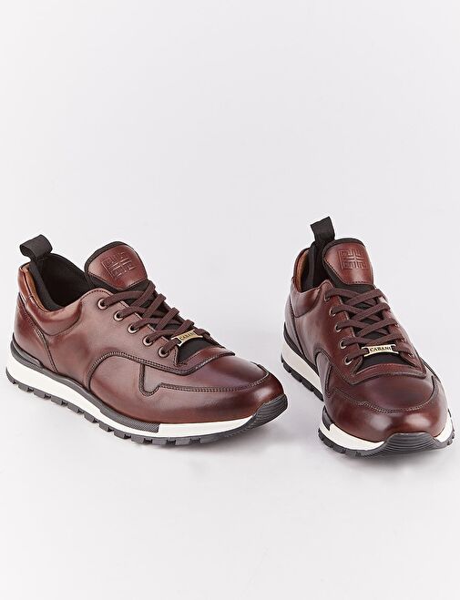 Cabani Ayakkabı Kahverengi Erkek Deri Sneaker 23607 - Görsel 7
