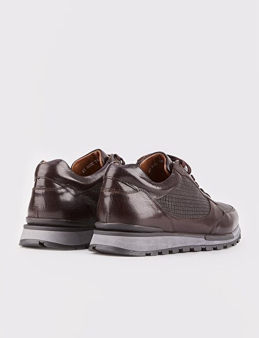 Cabani Ayakkabı Kahverengi Erkek Deri Sneaker 102589 - Görsel 4