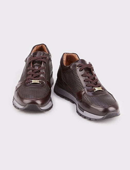 Cabani Ayakkabı Kahverengi Erkek Deri Sneaker 102589 - Görsel 5
