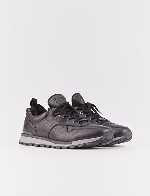 Cabani Ayakkabı Siyah Erkek Deri Sneaker 14188 - Görsel 3
