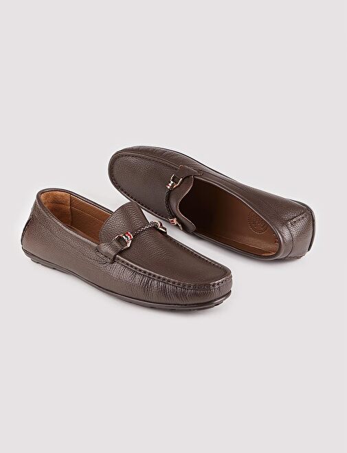 Cabani Ayakkabı Kahverengi Erkek Deri Loafer 115123 - Görsel 5