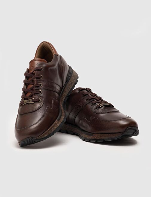 Hakiki Deri Kahverengi Bağcıklı Erkek Günlük Ayakkabı - Görsel 5