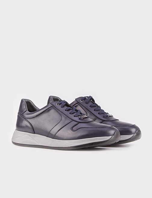 Cabani Ayakkabı Lacivert Erkek Deri Sneaker 25635 - Görsel 3
