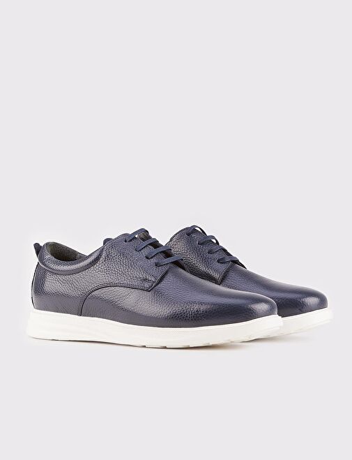 Cabani Ayakkabı Lacivert Erkek Deri Günlük Ayakkabı 25246 - Görsel 3