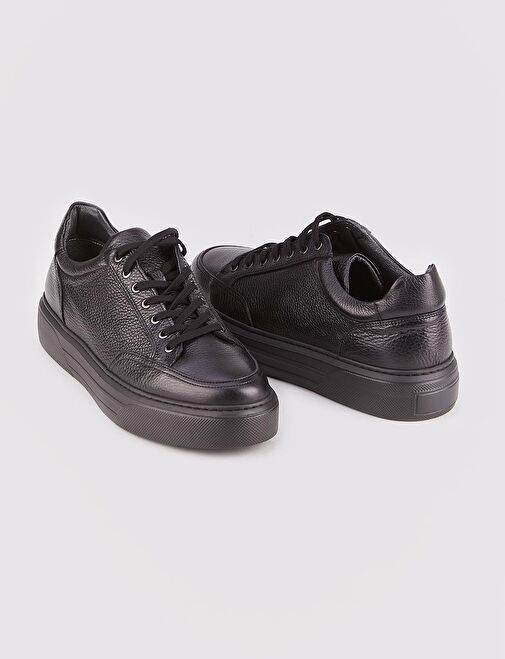 Cabani Ayakkabı Siyah Erkek Deri Sneaker 25587 - Görsel 5