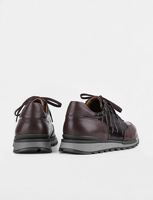 Cabani Ayakkabı Kahverengi Erkek Deri Sneaker 115262 - Görsel 4