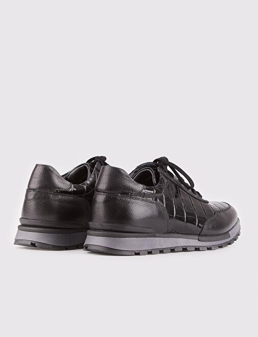 Cabani Ayakkabı Siyah Erkek Deri Sneaker 25373 - Görsel 4