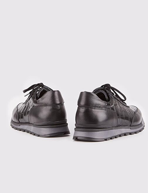 Cabani Ayakkabı Siyah Erkek Deri Sneaker 25373 - Görsel 5