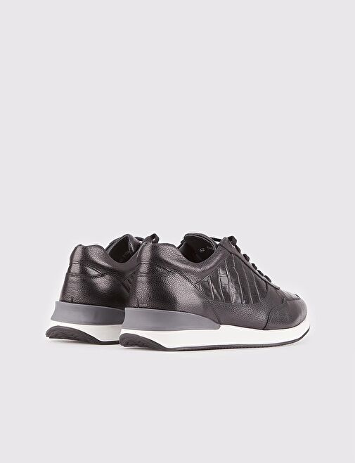 Cabani Ayakkabı Siyah Erkek Deri Sneaker 115274 - Görsel 4