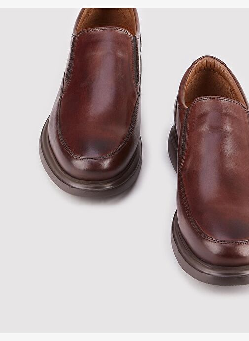 Hakiki Deri Kahverengi Erkek Günlük Ayakkabı - Görsel 5