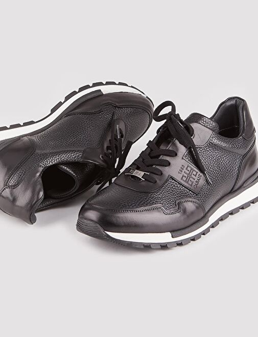 Cabani Ayakkabı Siyah Erkek Deri Sneaker 25433 - Görsel 5