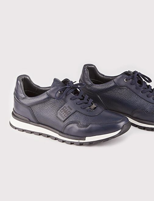 Cabani Ayakkabı Lacivert Erkek Deri Sneaker 25431 - Görsel 5