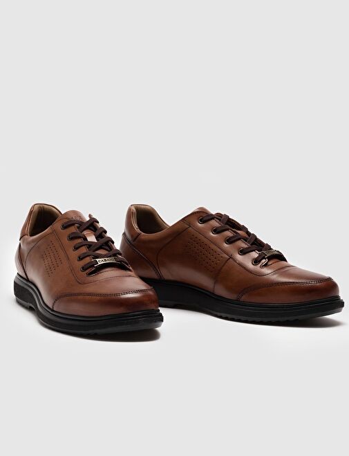 Hakiki Deri Taba Bağcıklı Erkek Günlük Ayakkabı - Görsel 6