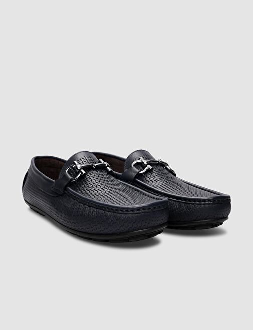 Cabani Ayakkabı Lacivert Erkek Deri Loafer 102560S - Görsel 3