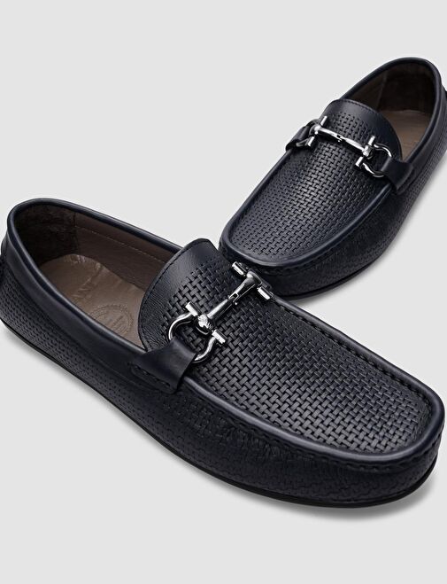 Cabani Ayakkabı Lacivert Erkek Deri Loafer 102560S - Görsel 5