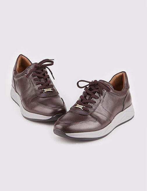 Cabani Ayakkabı Kahverengi Erkek Deri Sneaker 115209 - Görsel 5