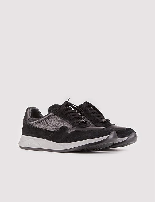 Cabani Ayakkabı Siyah Erkek Deri Sneaker 25584 - Görsel 3