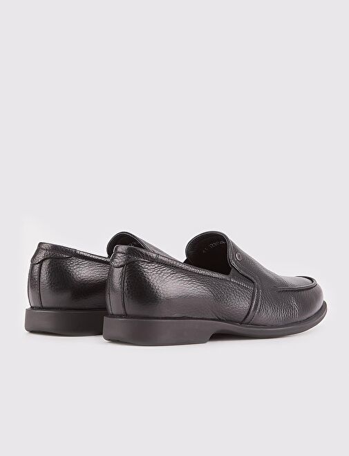 Hakiki Deri Siyah Erkek Günlük Ayakkabı - Görsel 4