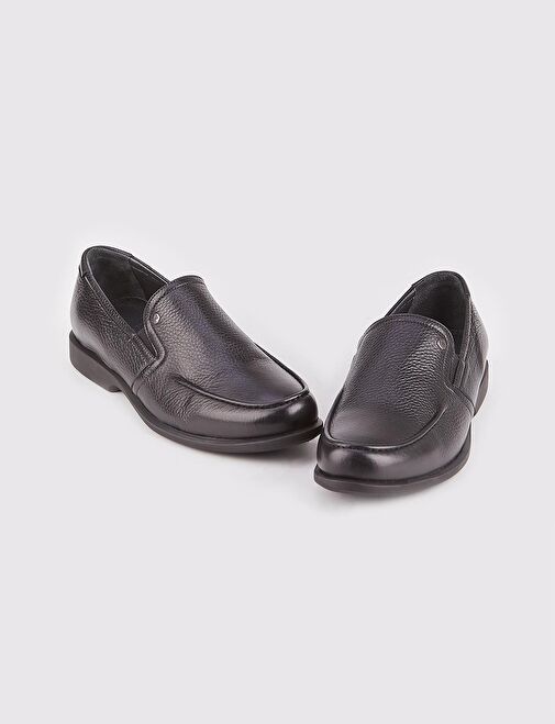 Hakiki Deri Siyah Erkek Günlük Ayakkabı - Görsel 5