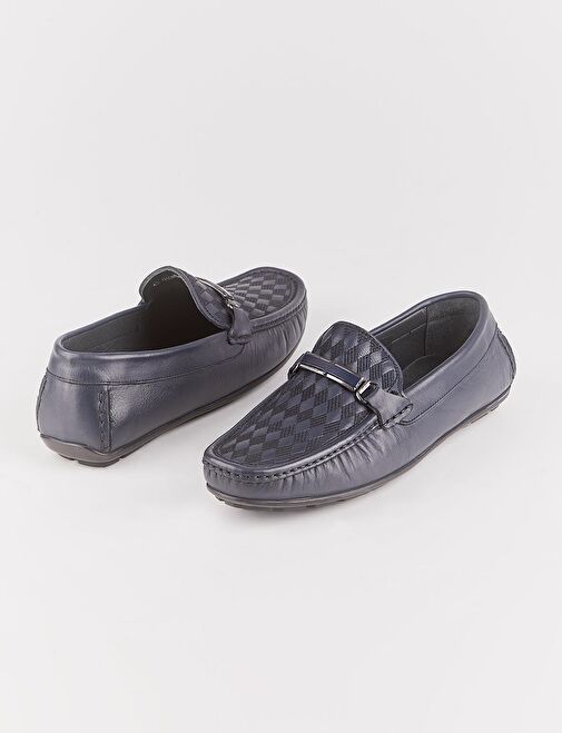 Cabani Ayakkabı Lacivert Erkek Deri Loafer 116150 - Görsel 5