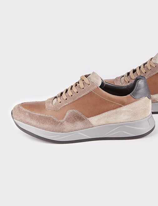 Cabani Ayakkabı Taba Erkek Deri Sneaker 25578 - Görsel 3