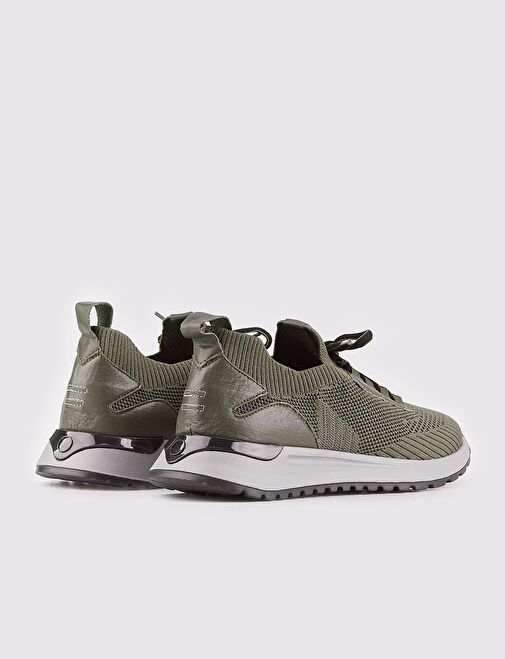 Triko Haki Bağcıklı Erkek Spor Ayakkabı - Görsel 4