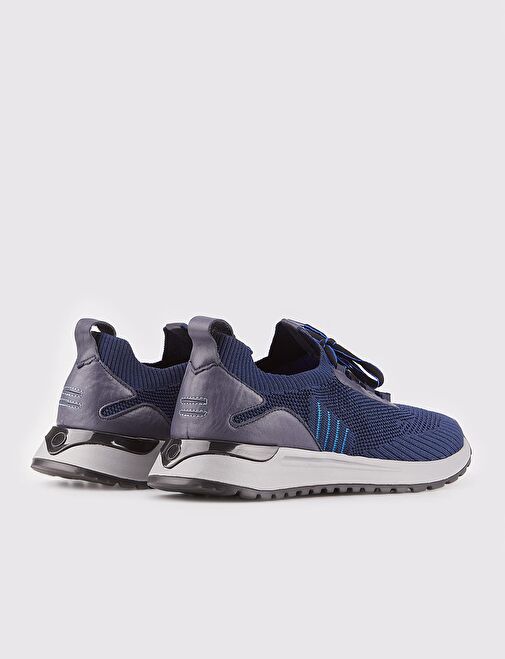 Triko Örme Lacivert Bağcıklı Erkek Spor Ayakkabı - Görsel 4