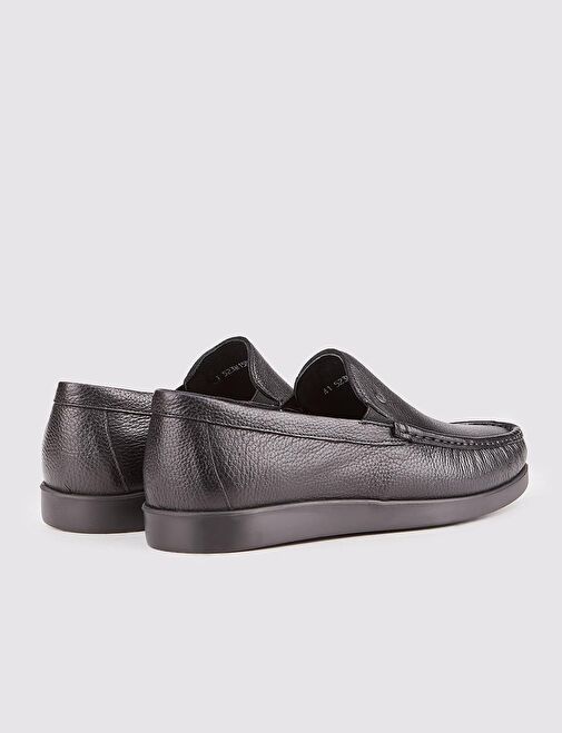 Erkek Hakiki Deri Light Kauçuk Taban Siyah Günlük Ayakkabı - Görsel 4