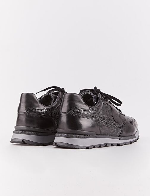 Cabani Ayakkabı Siyah Erkek Deri Sneaker 25875 - Görsel 4