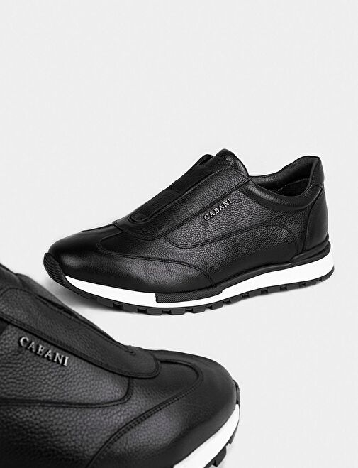 Cabani Ayakkabı Siyah Erkek Deri Sneaker 116485 - Görsel 5