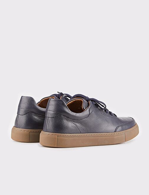 Cabani Ayakkabı Lacivert Erkek Deri Sneaker 116512 - Görsel 4