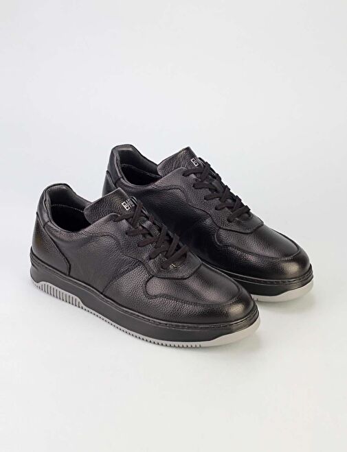 Hakiki Deri Siyah Erkek Kürklü Ayakkabı - Görsel 3