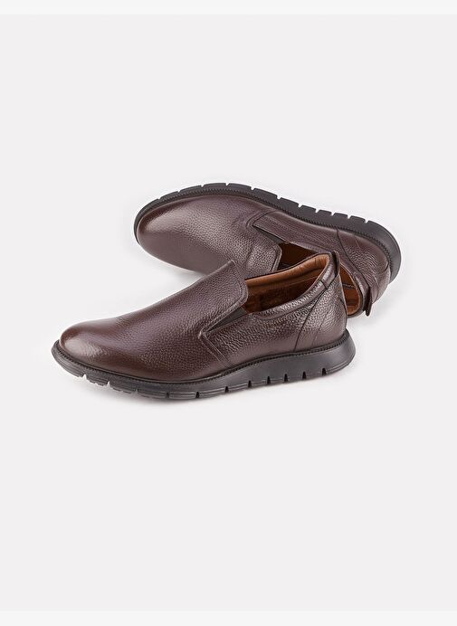 Hakiki Deri Kahverengi Erkek Günlük Ayakkabı - Görsel 5