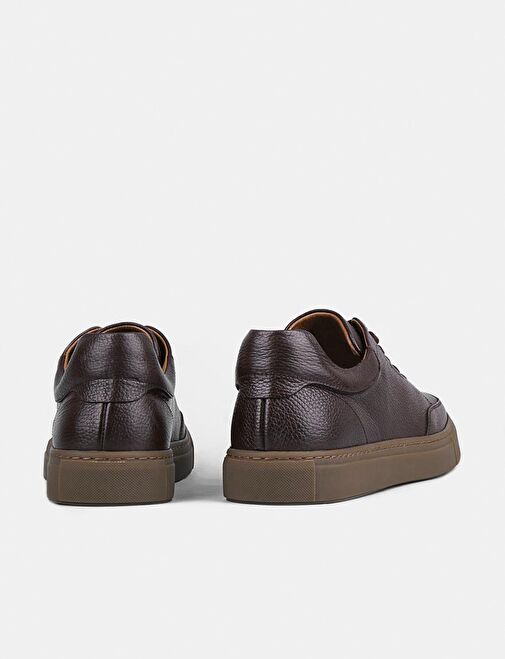 Cabani Ayakkabı Kahverengi Erkek Deri Sneaker 26210 - Görsel 4