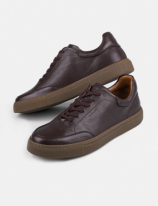 Cabani Ayakkabı Kahverengi Erkek Deri Sneaker 26210 - Görsel 5