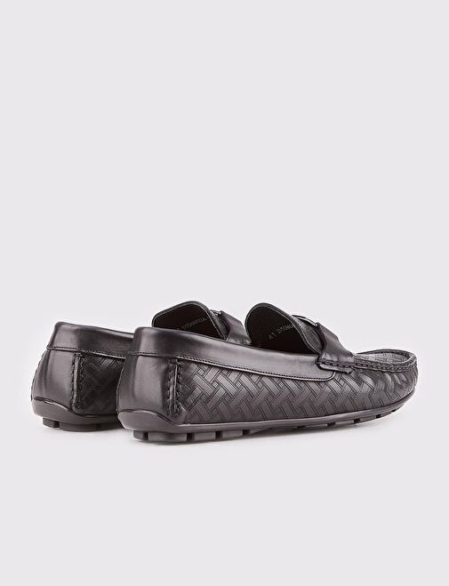Hakiki Deri Siyah Erkek Loafer - Görsel 4