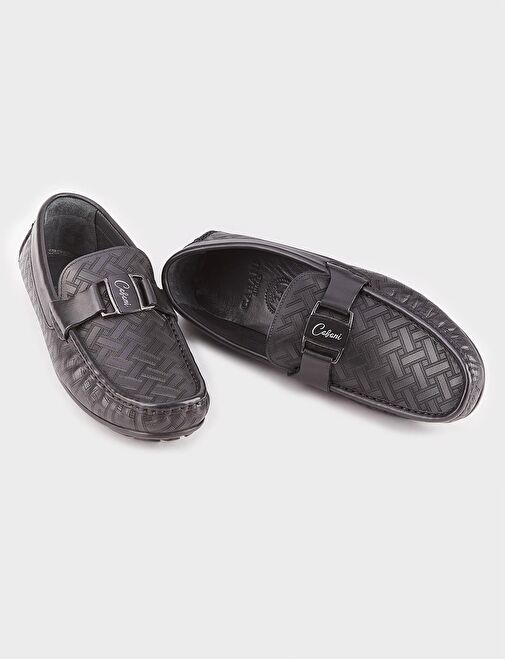 Hakiki Deri Siyah Erkek Loafer - Görsel 5