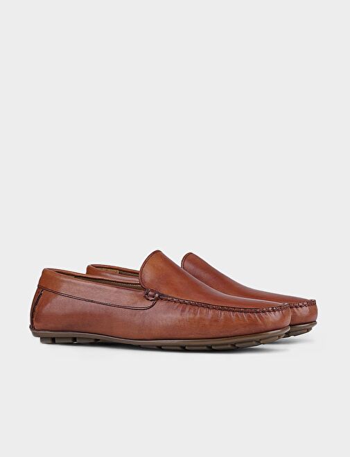 Hakiki Deri Taba Erkek Loafer Ayakkabı - Görsel 3