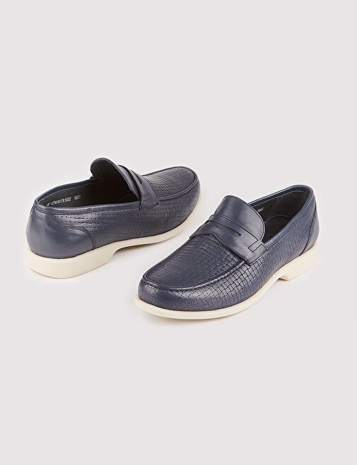 Cabani Ayakkabı Lacivert Erkek Deri Günlük Ayakkabı 117684 - Görsel 5